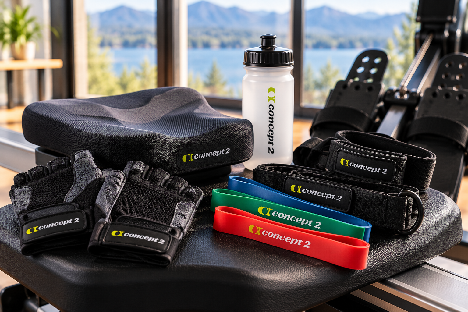 Rowing gear and accessories for indoor rowing